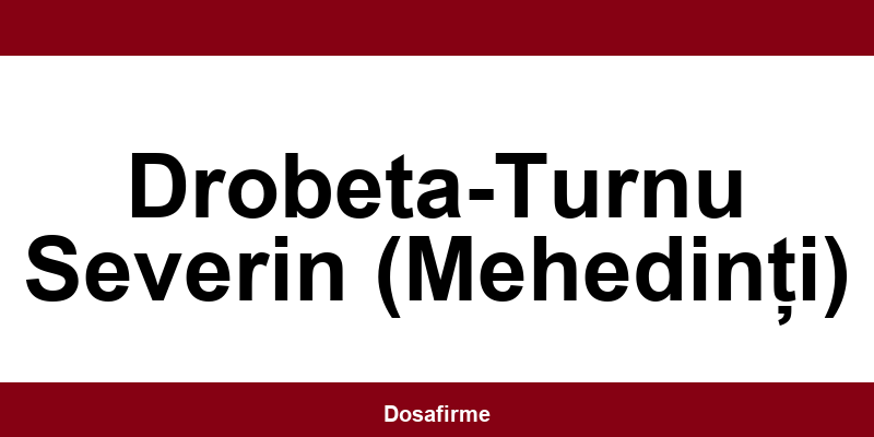 Program și date de contact ONRC Drobeta-Turnu Severin (Mehedinți) (Registrul Comerțului)