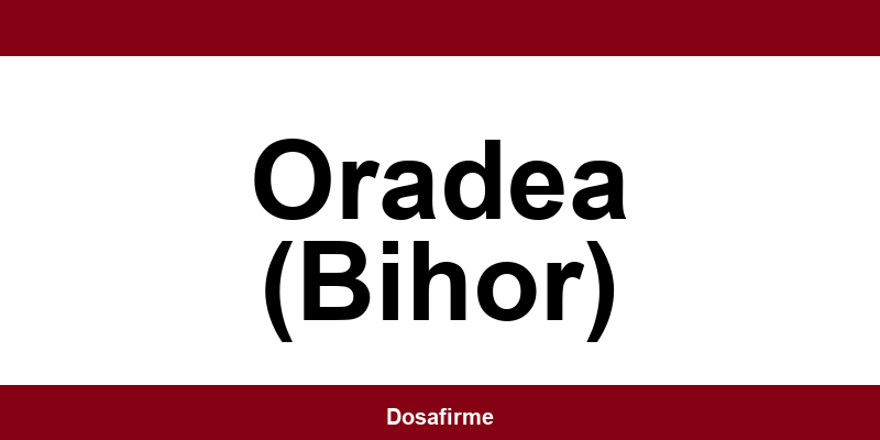 Program și date de contact ONRC Oradea (Bihor) (Registrul Comerțului)